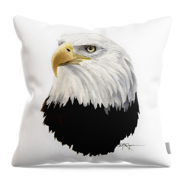 Bald Eagle Portrait Throw Pillows