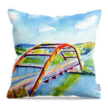 Pennybacker Bridge Throw Pillows