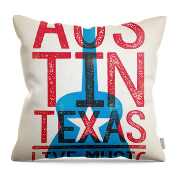 Austin City Throw Pillows