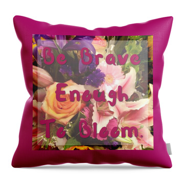 Purple Lilies Throw Pillows