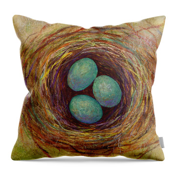 Bird's Nest Throw Pillows