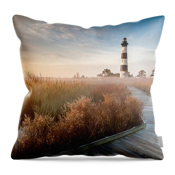 Bodie Island Lighthouse Throw Pillows