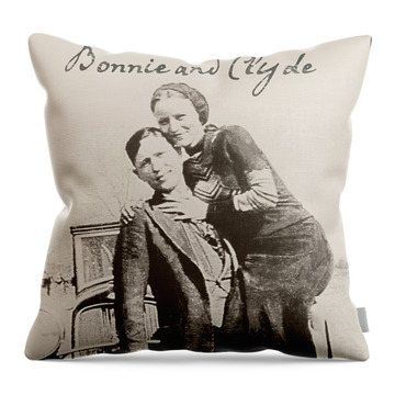 Bonnie And Clyde Throw Pillows