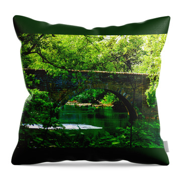 Wissahickon Bridge Throw Pillows