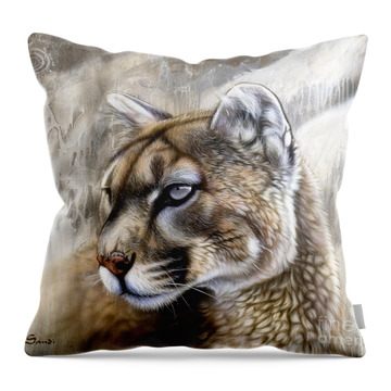 Mountain Lion Throw Pillows