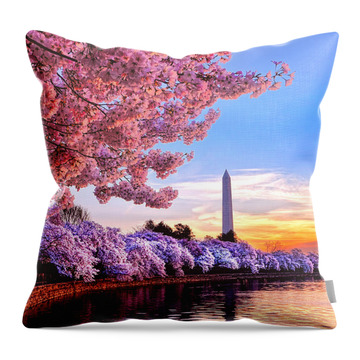 National Cherry Blossom Festival Throw Pillows