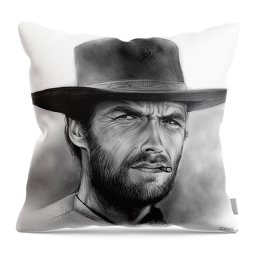 Dirty Harry Drawings Throw Pillows