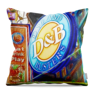 Dave And Busters Throw Pillows