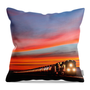 Rail Transportation Throw Pillows