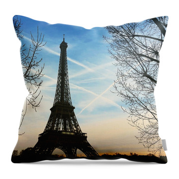 Paris Cityscape Throw Pillows