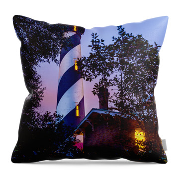 St Augustine Lighthouse Throw Pillows