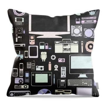 Multimedia Digital Art Throw Pillows