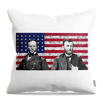 Ulysses S. Grant Paintings Throw Pillows