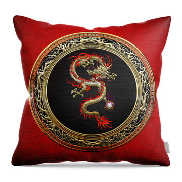 Red Dragon Throw Pillows