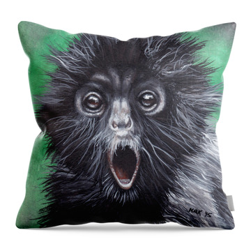 Howler Monkey Throw Pillows