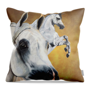 Arabian Horse Throw Pillows