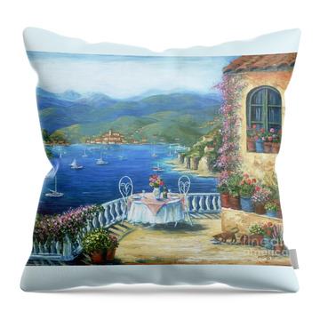 Mediterranean Village Throw Pillows
