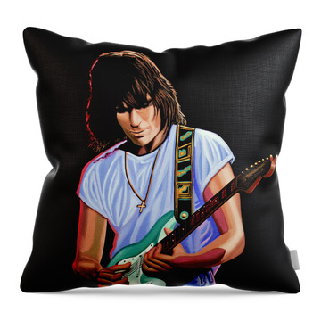 Jeff Beck Throw Pillows
