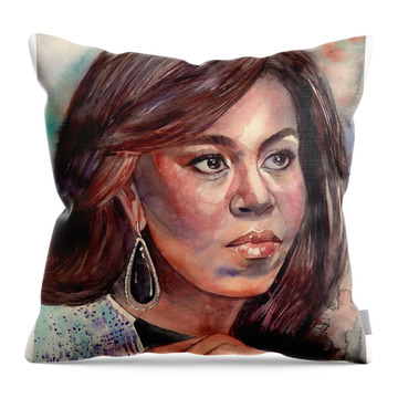 Barack And Michelle Obama Throw Pillows