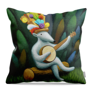 Banjo Paintings Throw Pillows