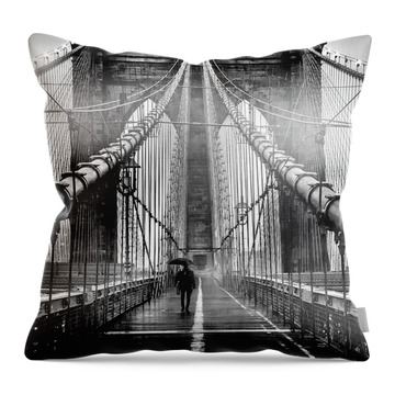 Manhattan Bridge Throw Pillows
