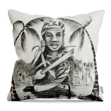 Jamaican Drawings Throw Pillows