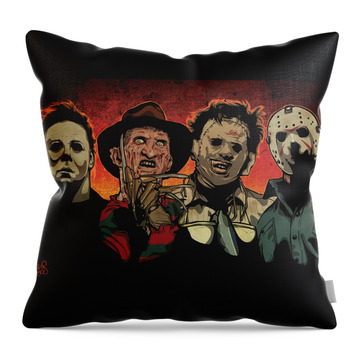 Horror Movies Throw Pillows