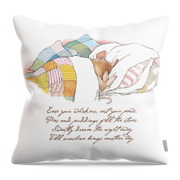 Mouse Drawings Throw Pillows