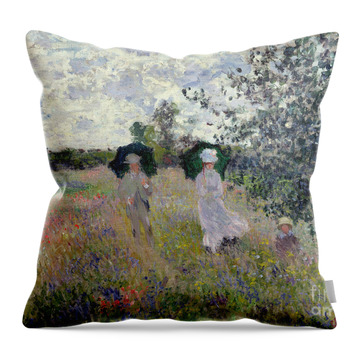 Grassy Field Throw Pillows