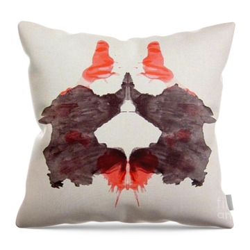 Rorschach Test Card No. 2 Throw Pillow