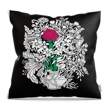 Still Life With Flowers Throw Pillows