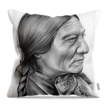 Sitting Drawings Throw Pillows