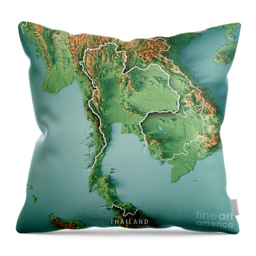 Gulf Of Thailand Throw Pillows