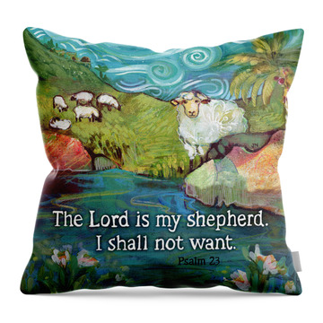 The Lord Is My Shepherd Throw Pillows