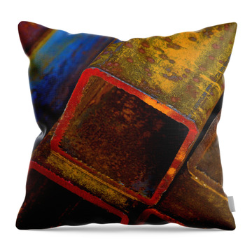 Red Rust Throw Pillows