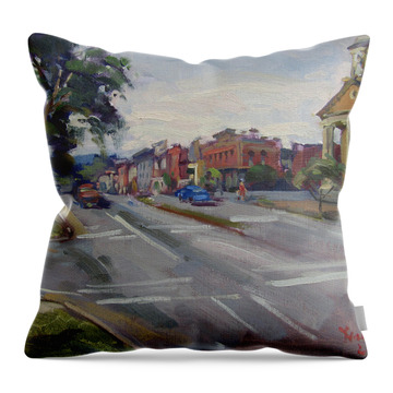 Finger Lakes Paintings Throw Pillows
