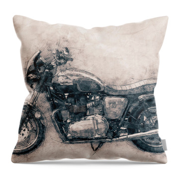 Motorcycle Decor Throw Pillows