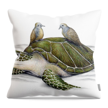 Turtle Dove Throw Pillows