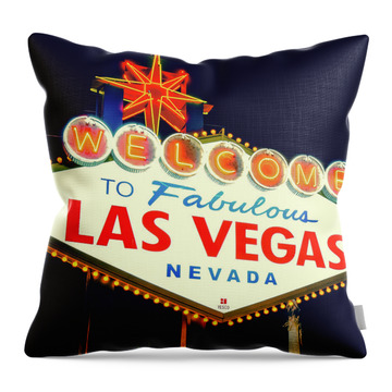 Las Vegas Neon Throw Pillows