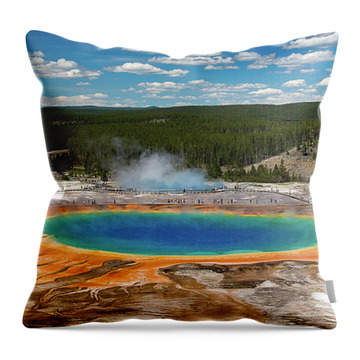Grand Prismatic Spring #1 Throw Pillow