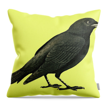 Crow Image Throw Pillows