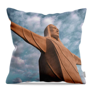 Framed Jesus Throw Pillows