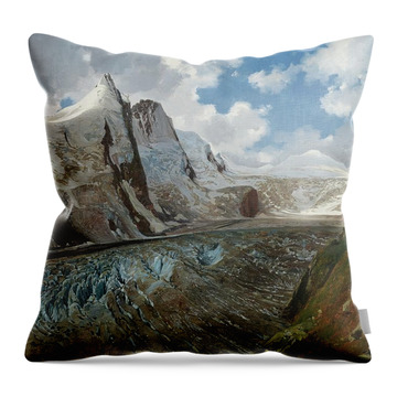 Pasterze Glacier Throw Pillows