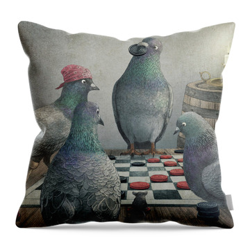 Pigeon Throw Pillows