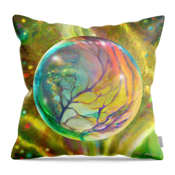 Robins In Trees Throw Pillows