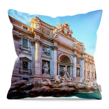 Trevi Fountain Throw Pillows