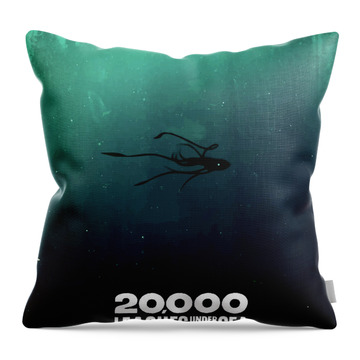 20000 Leagues Under The Sea Throw Pillows