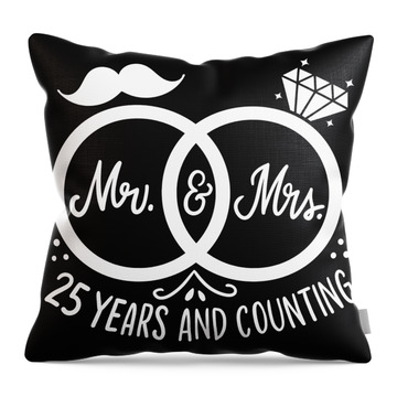 25th Anniversary Throw Pillows