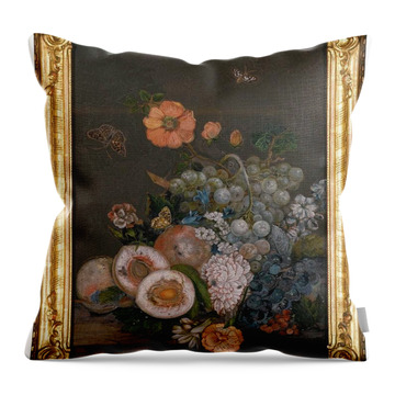 Reverse Painted Flowers Throw Pillows