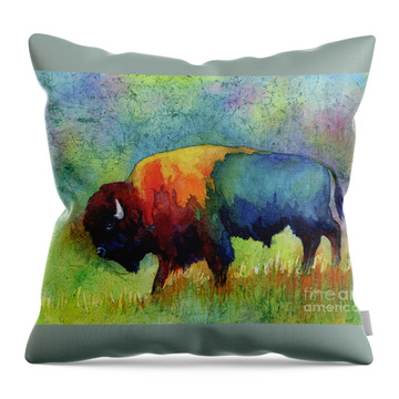 Buffalo Paintings Throw Pillows